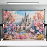 Lofaris Spring Floral Castle Sweet Fine Art Wedding Backdrop